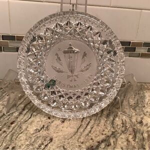 Waterford Crystal Clear Christmas Plate